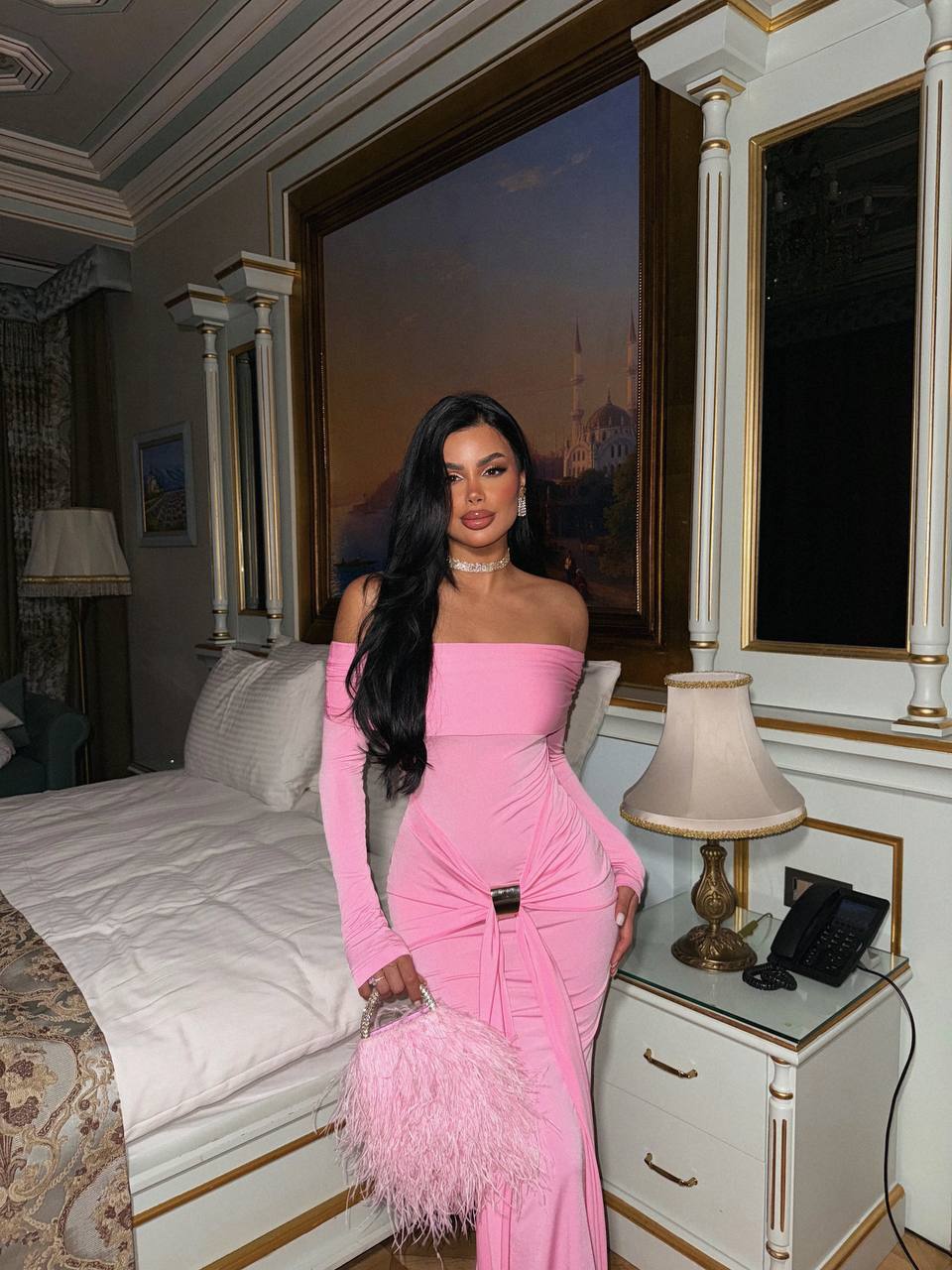 Pink long sleeve Dress