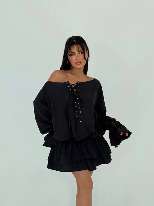 Black Darcie mini dress